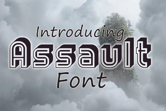 Assault: A Bold 3D Retro Display Font for Campaign Impact