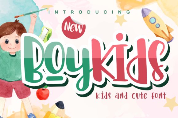 Boykids Display Font for Playful, Professional Craft Projects