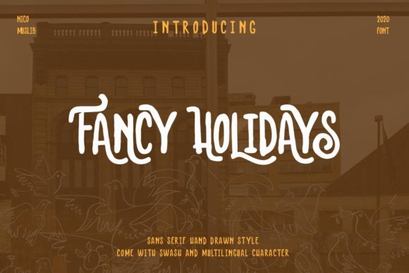 Fancy Holidays: A Vintage Display Font for Digital Branding