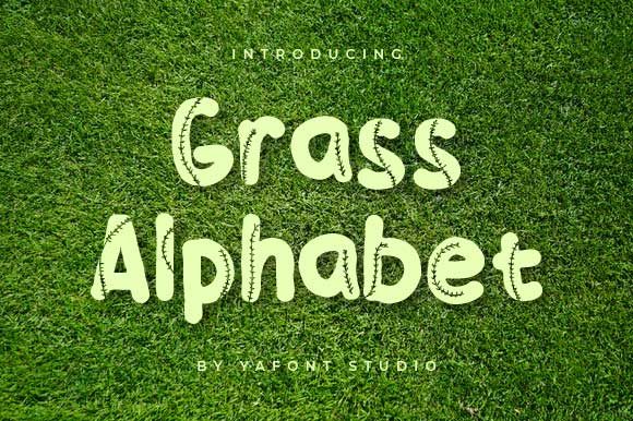 Grass Alphabet: A Display Font That Moves Your Message