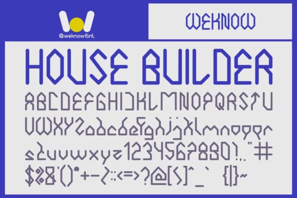 House Builder: A Techno-Styled Display Font for Editorial Impact