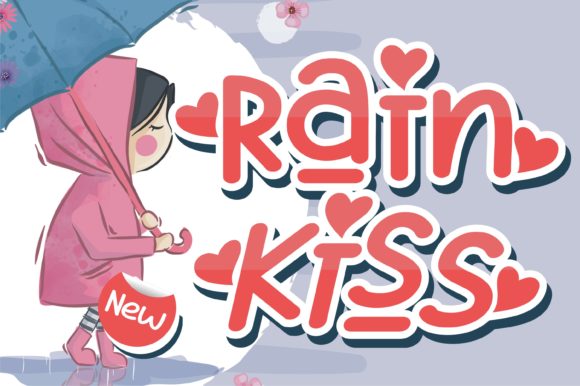 Rain Kiss: A Friendly Display Font for Small Business Branding