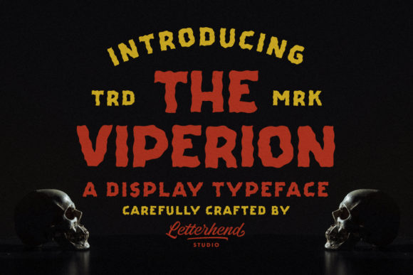 The Viperion: A Bold, Spooky Display Font for Crafters & Sellers